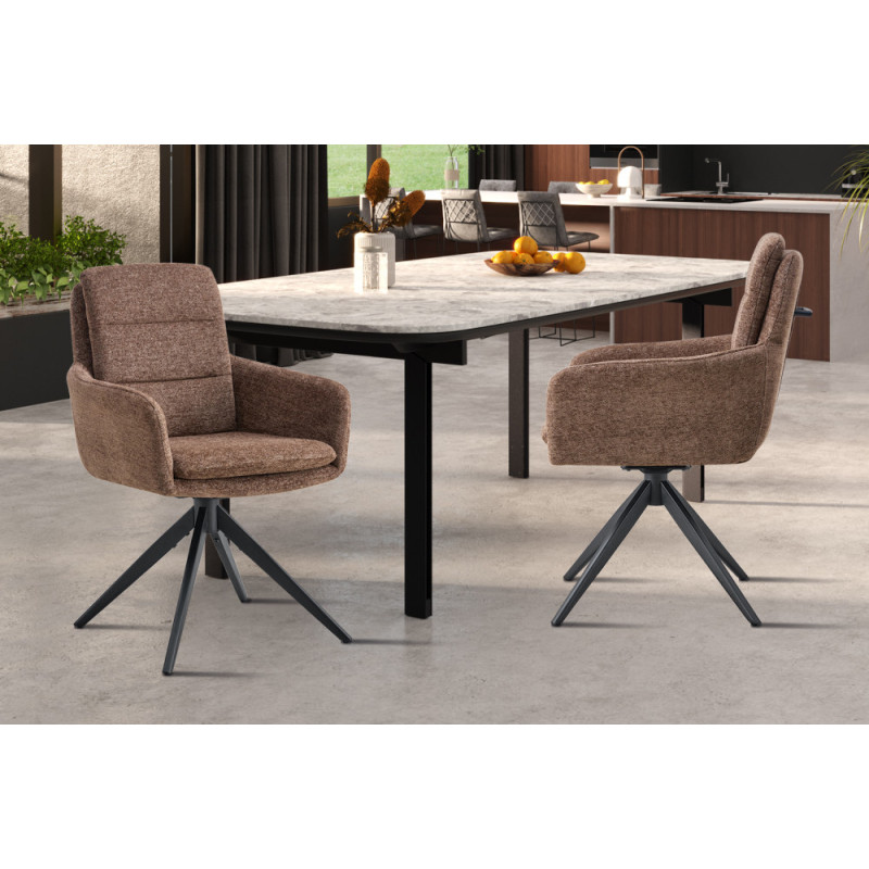 Chaise pivotante LISIERE en tissu