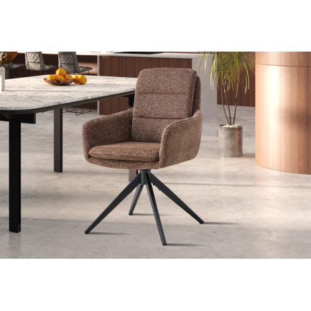 Chaise pivotante LISIERE en tissu