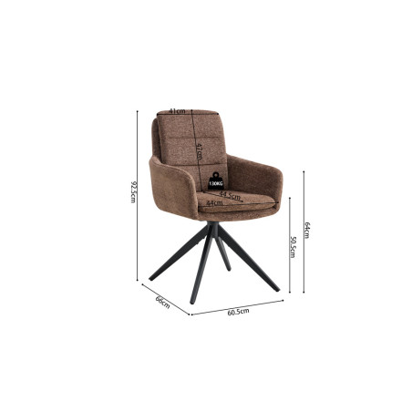 Chaise pivotante LISIERE en tissu