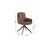 Chaise pivotante LISIERE en tissu