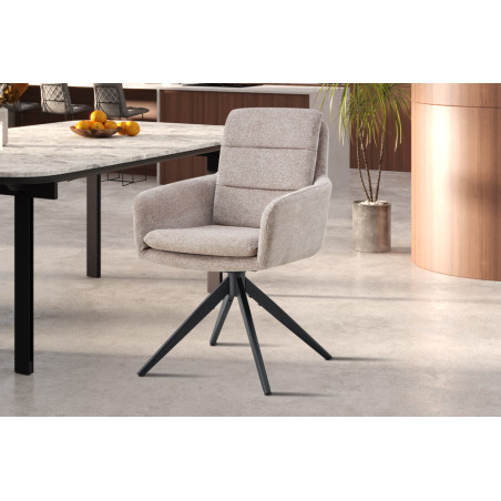 Chaise pivotante LISIERE en tissu