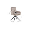 Chaise pivotante LISIERE en tissu