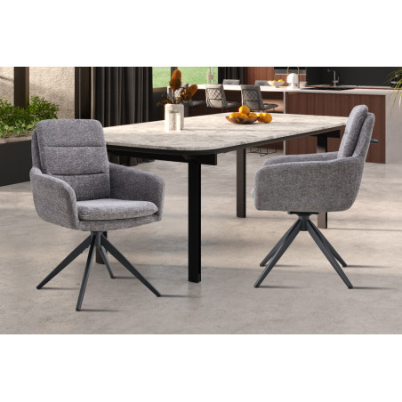 Chaise pivotante LISIERE en tissu
