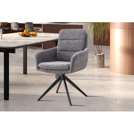 Chaise pivotante LISIERE en tissu