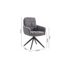 Chaise pivotante LISIERE en tissu