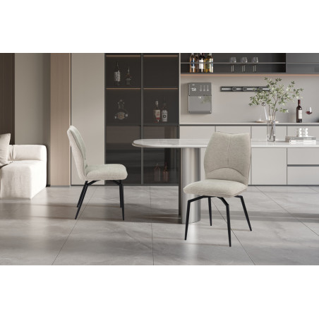 Chaise pivotante LAURIER en tissu