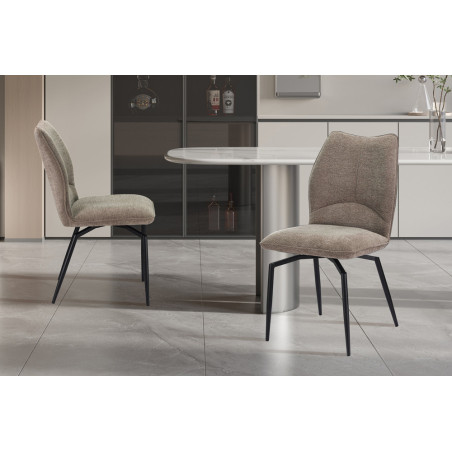 Chaise pivotante LAURIER en tissu