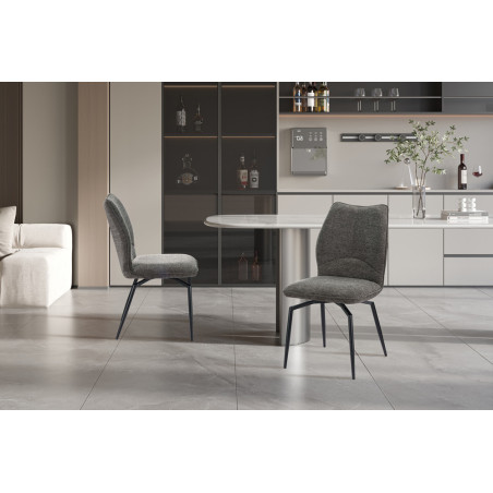 Chaise pivotante LAURIER en tissu