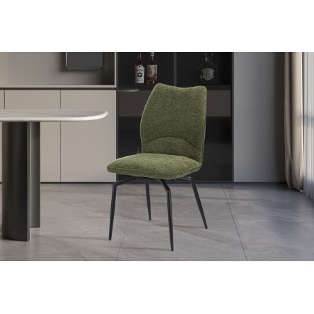 Chaise pivotante LAURIER en tissu