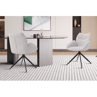 Chaise pivotante MAHONIA en tissu