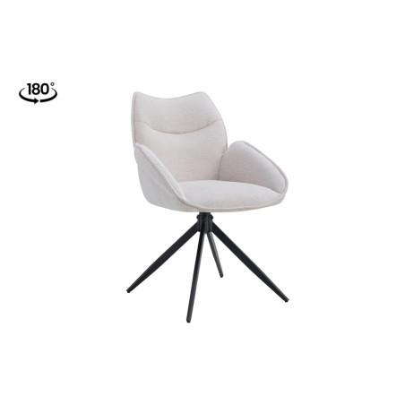 Chaise pivotante MAHONIA en tissu