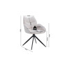 Chaise pivotante MAHONIA en tissu