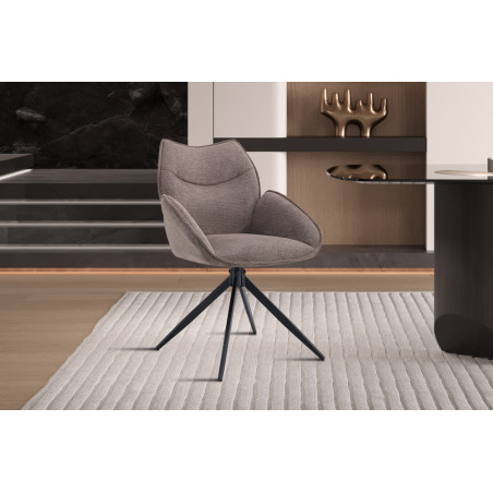 Chaise pivotante MAHONIA en tissu