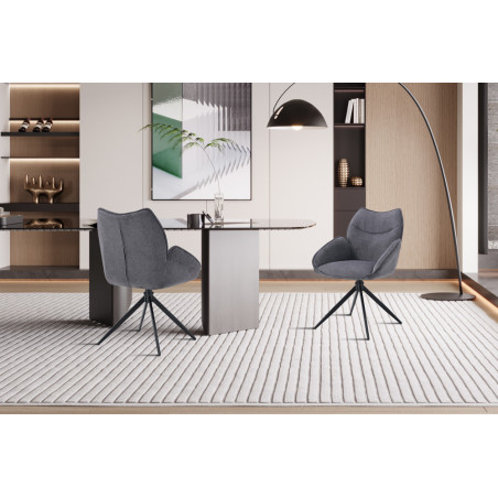 Chaise pivotante MAHONIA en tissu