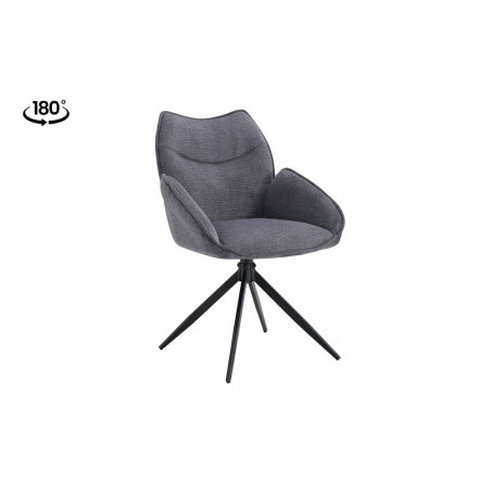 Chaise pivotante MAHONIA en tissu