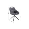 Chaise pivotante MAHONIA en tissu