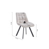 Chaise LILAS en tissu