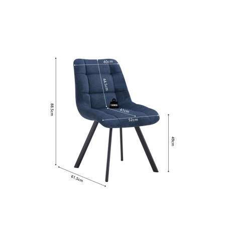 Chaise LILAS en tissu