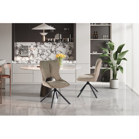 Chaise pivotante MURIER en tissu