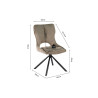 Chaise pivotante MURIER en tissu