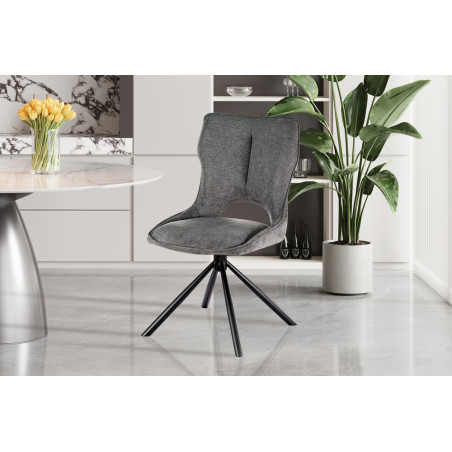 Chaise pivotante MURIER en tissu