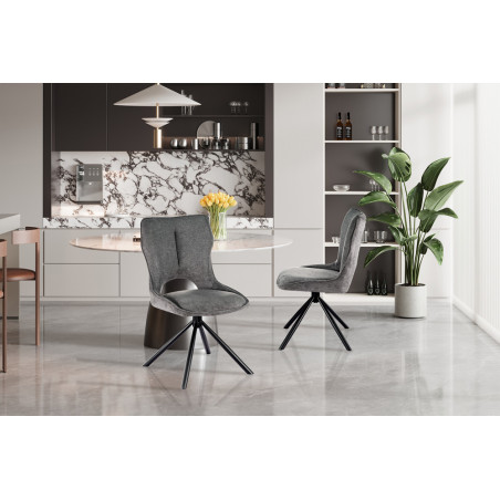 Chaise pivotante MURIER en tissu