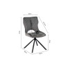 Chaise pivotante MURIER en tissu