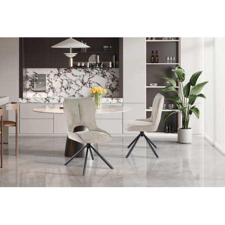 Chaise pivotante MURIER en tissu