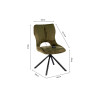 Chaise pivotante MURIER en tissu