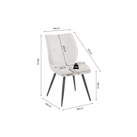 Chaise FAYARD en tissu