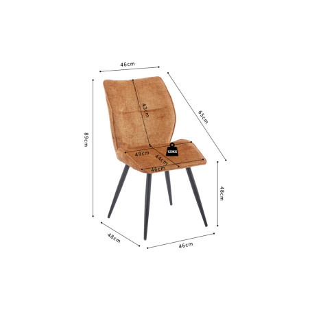 Chaise FAYARD en tissu