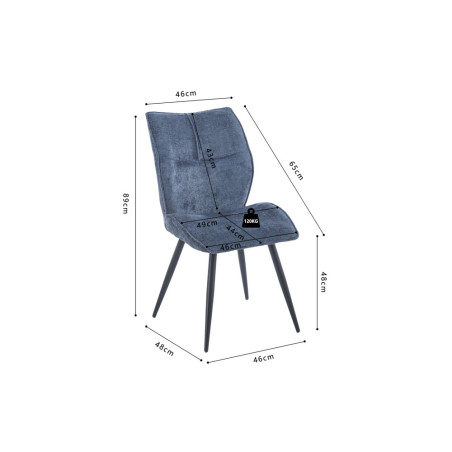 Chaise FAYARD en tissu