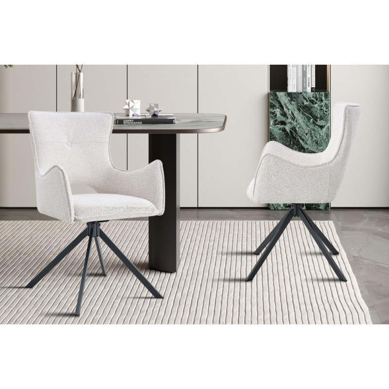 Chaise pivotante BOULEAU en tissu