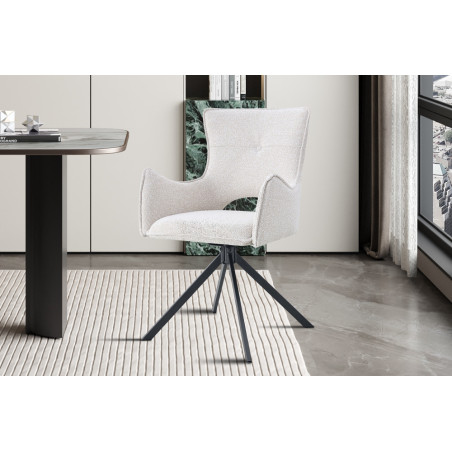 Chaise pivotante BOULEAU en tissu