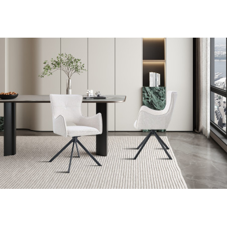 Chaise pivotante BOULEAU en tissu