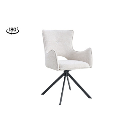 Chaise pivotante BOULEAU en tissu