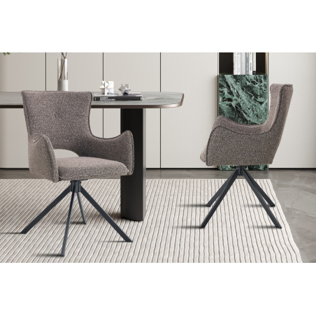 Chaise pivotante BOULEAU en tissu