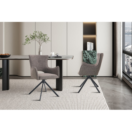 Chaise pivotante BOULEAU en tissu