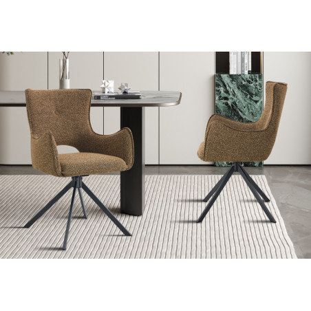 Chaise pivotante BOULEAU en tissu