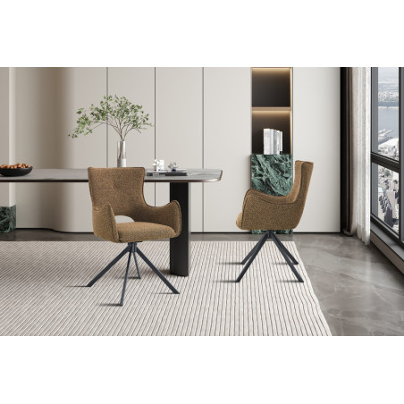 Chaise pivotante BOULEAU en tissu