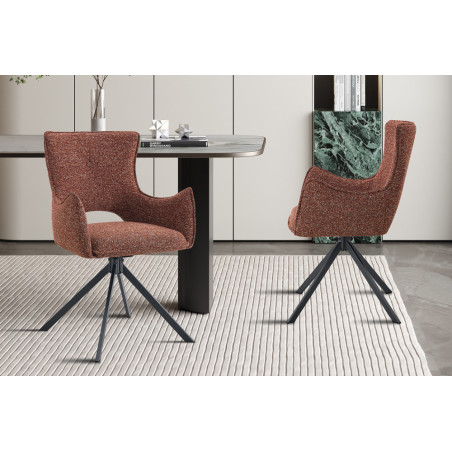Chaise pivotante BOULEAU en tissu