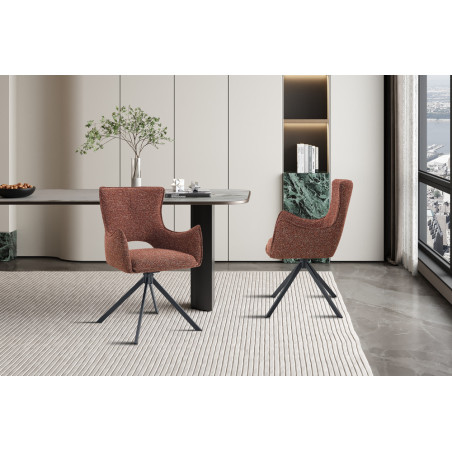 Chaise pivotante BOULEAU en tissu