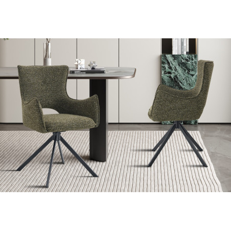 Chaise pivotante BOULEAU en tissu