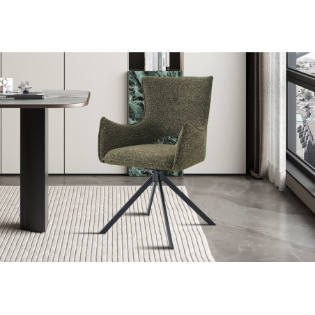 Chaise pivotante BOULEAU en tissu