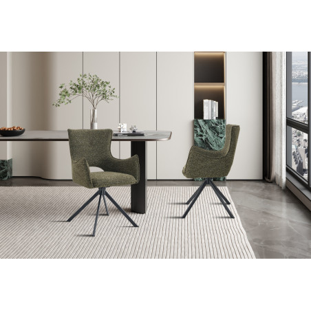Chaise pivotante BOULEAU en tissu