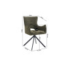 Chaise pivotante BOULEAU en tissu