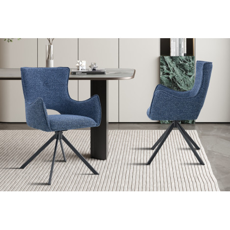 Chaise pivotante BOULEAU en tissu