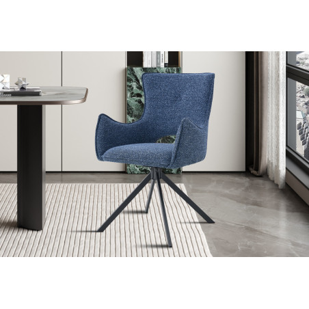 Chaise pivotante BOULEAU en tissu
