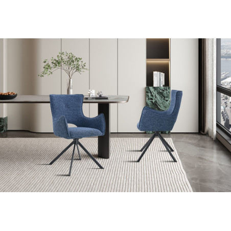 Chaise pivotante BOULEAU en tissu