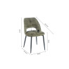 Chaise AULNE en tissu